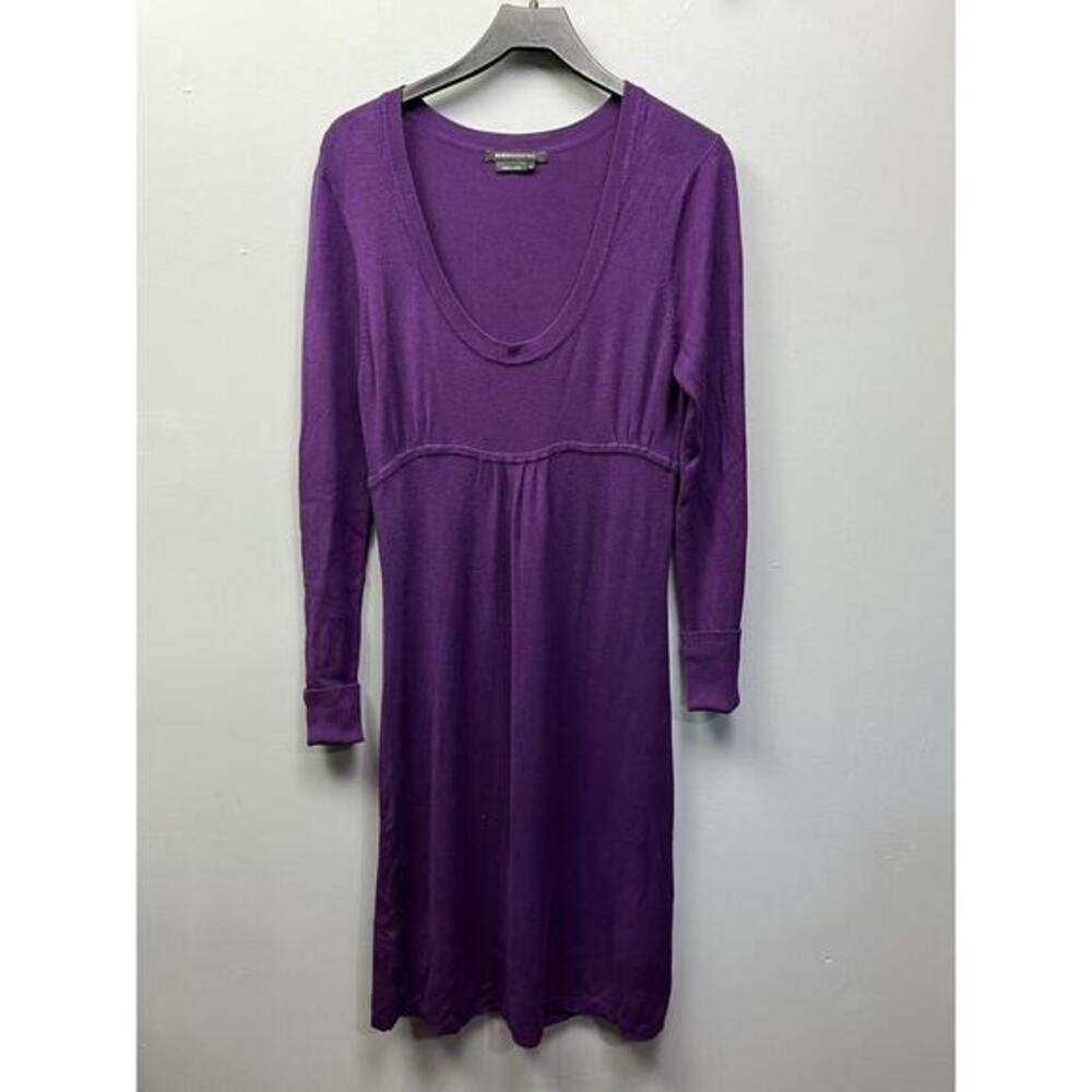 BCBGMAXAZRIA‎ Dress Womens small Purple Knit Midi Scoop neck